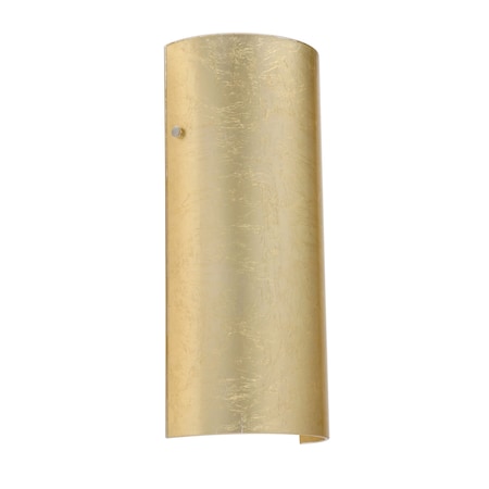 Besa Lighting Torre 14 Wall Sconce, Gold Foil, Polished Nickel Cap Finish, 1x75W Incandescent 8192GF-PN